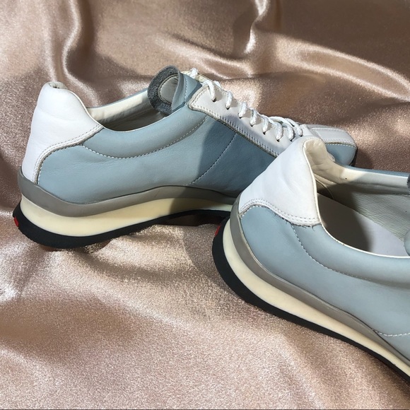 PRADA leather women sneakers shoes blue white 9 - Picture 6 of 15
